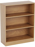 Estanteria Baja de Madera con Tres Baldas para Decoracion Oficina y Sala de Estar Negra