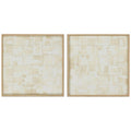Mueble recibidor madera flotante, cuero desgastado