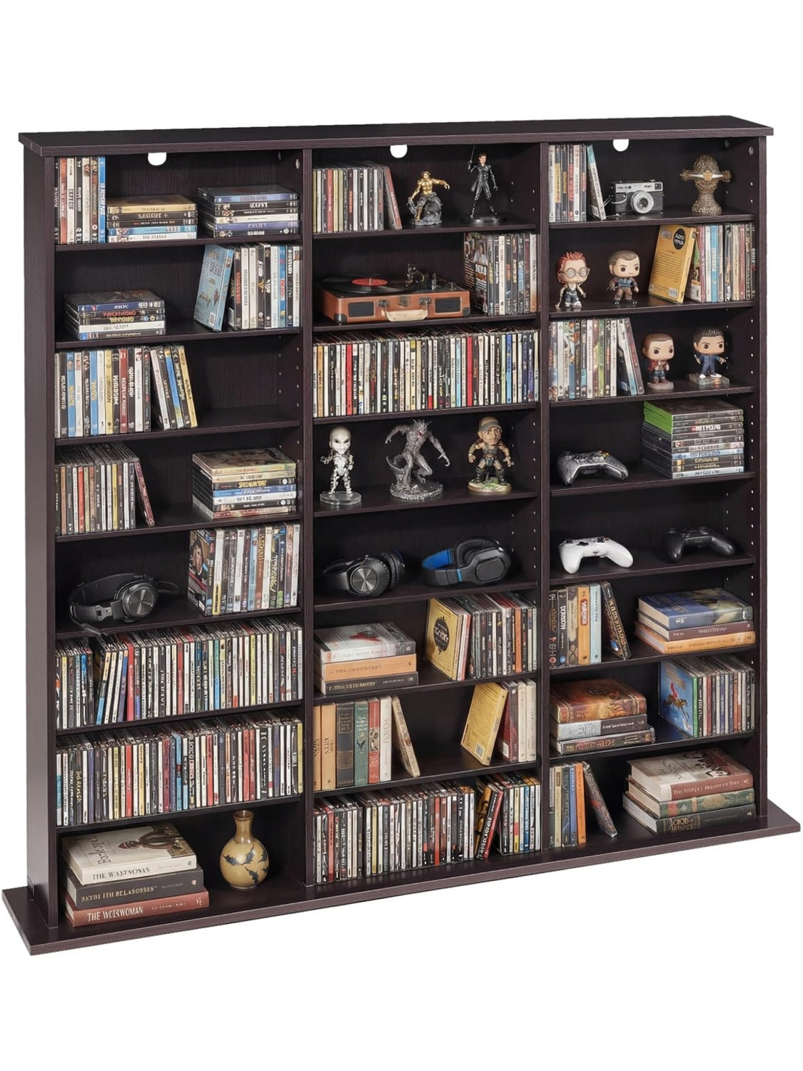 Torre Multimedia con Veinticuatro Compartimentos para CD, DVD, Libros y Colecciones